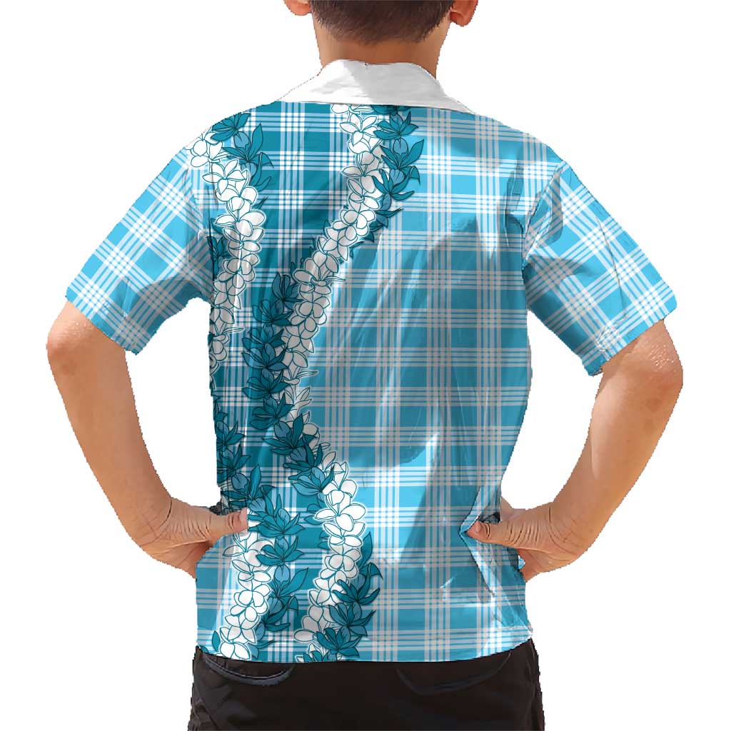 Blue Hawaii Palaka Hawaiian Shirt Hawaiian Honohono Lei