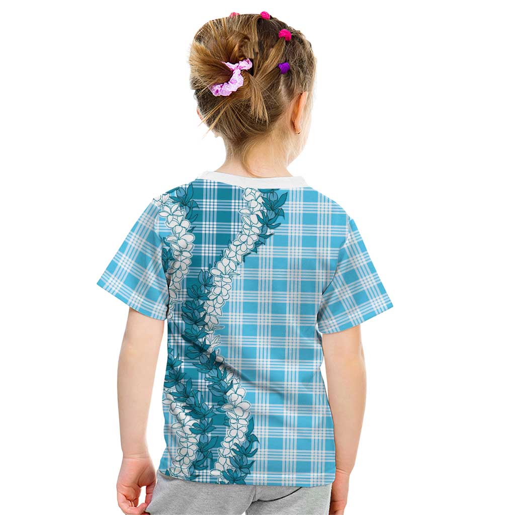 Blue Hawaii Palaka Kid T Shirt Hawaiian Honohono Lei LT05 - Polynesian Pride