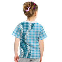 Blue Hawaii Palaka Kid T Shirt Hawaiian Honohono Lei LT05 - Polynesian Pride