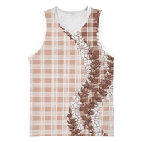Beige Hawaii Palaka Basketball Jersey Hawaiian Honohono Lei LT05 Unisex Beige - Polynesian Pride