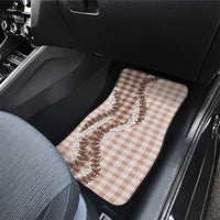 Beige Hawaii Palaka Car Mats Hawaiian Honohono Lei