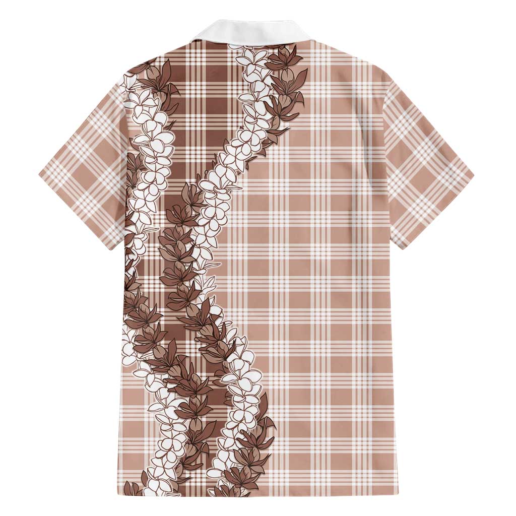 Beige Hawaii Palaka Family Matching Puletasi and Hawaiian Shirt Hawaiian Honohono Lei LT05 - Polynesian Pride
