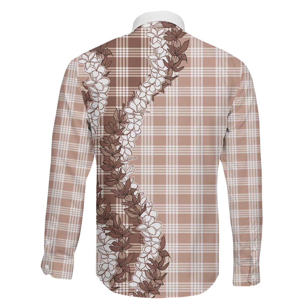 Beige Hawaii Palaka Family Matching Puletasi and Hawaiian Shirt Hawaiian Honohono Lei LT05 - Polynesian Pride
