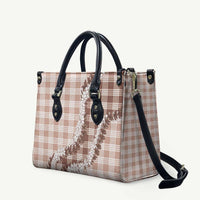 Beige Hawaii Palaka Leather Bag Hawaiian Honohono Lei LT05 Beige - Polynesian Pride