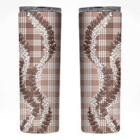 Beige Hawaii Palaka Skinny Tumbler Hawaiian Honohono Lei