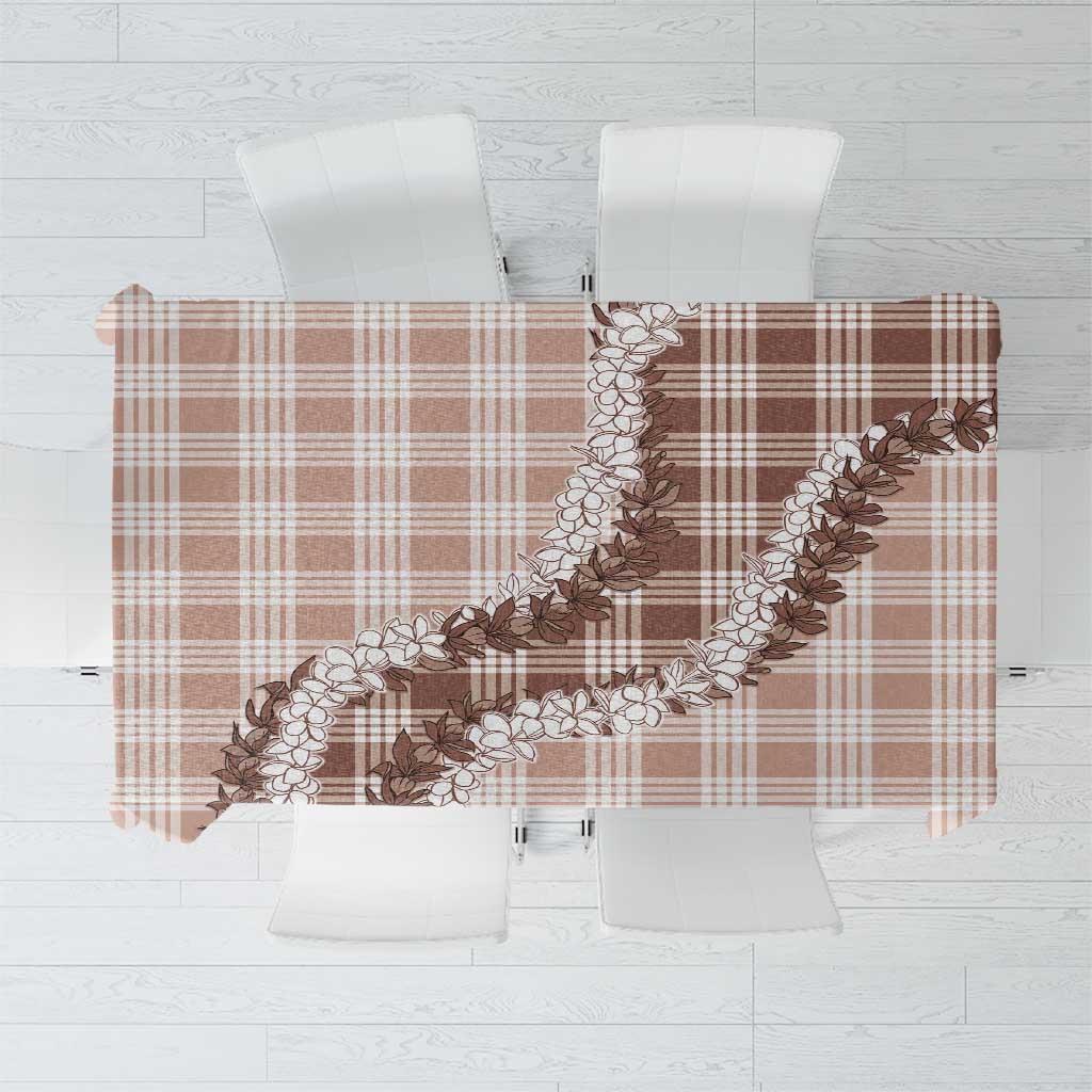 Beige Hawaii Palaka Tablecloth Hawaiian Honohono Lei