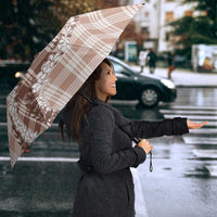 Beige Hawaii Palaka Umbrella Hawaiian Honohono Lei