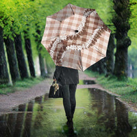 Beige Hawaii Palaka Umbrella Hawaiian Honohono Lei