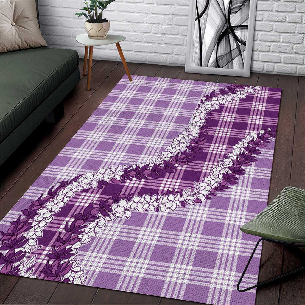 Violet Hawaii Palaka Area Rug Hawaiian Honohono Lei LT05 Violet - Polynesian Pride