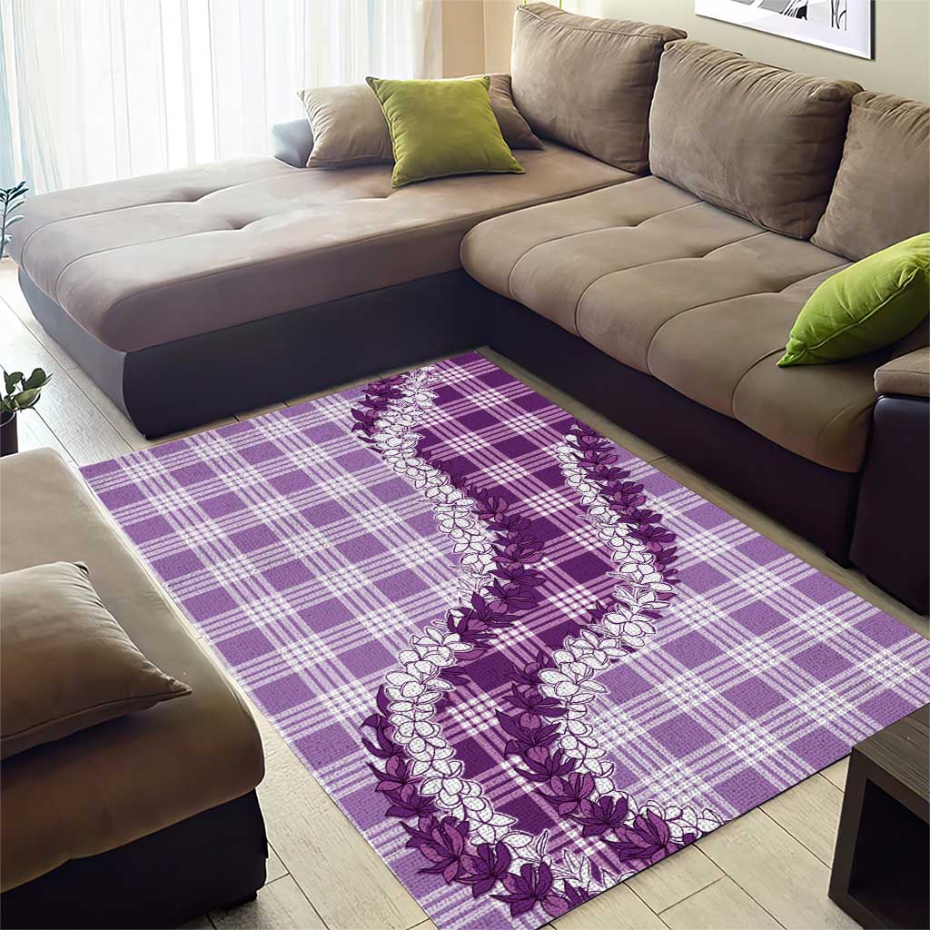 Violet Hawaii Palaka Area Rug Hawaiian Honohono Lei LT05 - Polynesian Pride