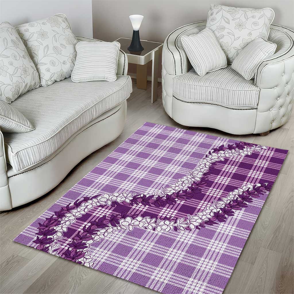 Violet Hawaii Palaka Area Rug Hawaiian Honohono Lei LT05 - Polynesian Pride