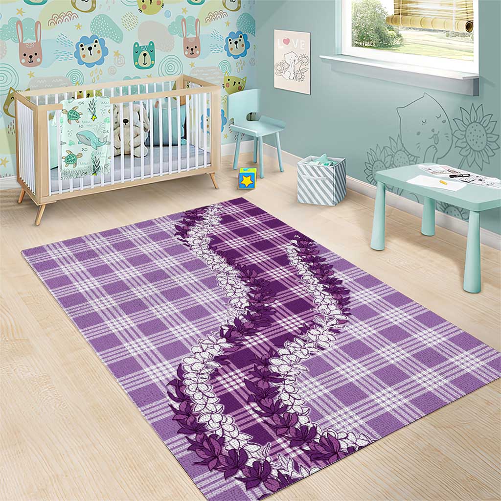 Violet Hawaii Palaka Area Rug Hawaiian Honohono Lei LT05 - Polynesian Pride