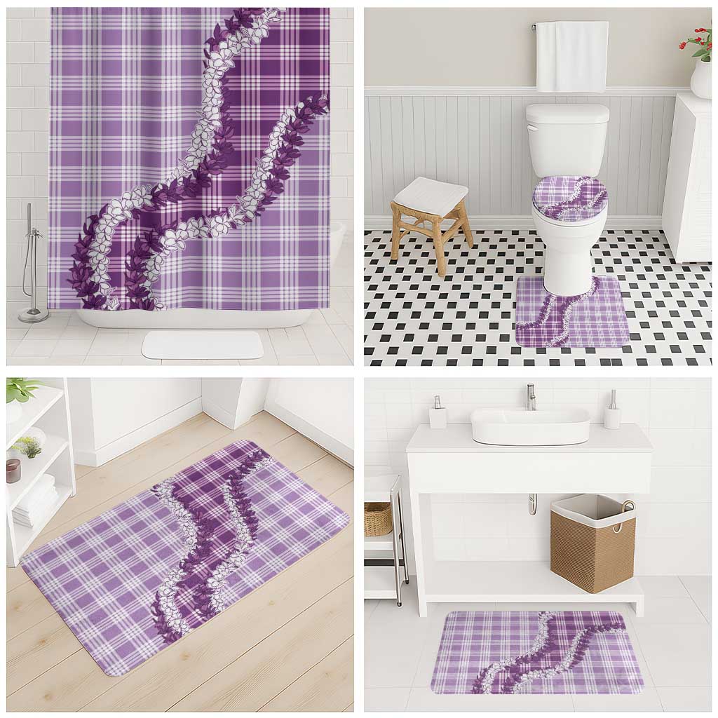 Violet Hawaii Palaka Bathroom Set Hawaiian Honohono Lei