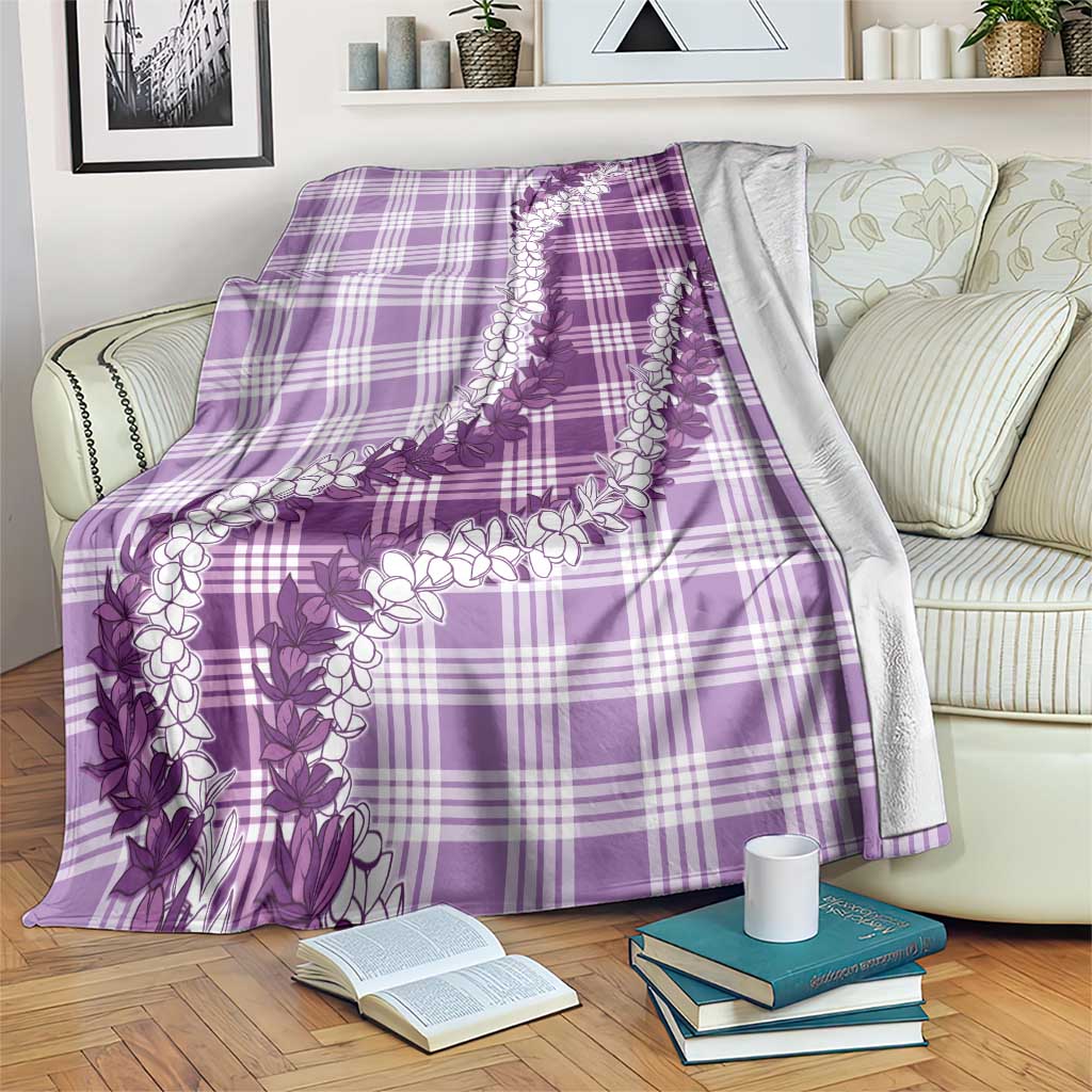 Violet Hawaii Palaka Blanket Hawaiian Honohono Lei