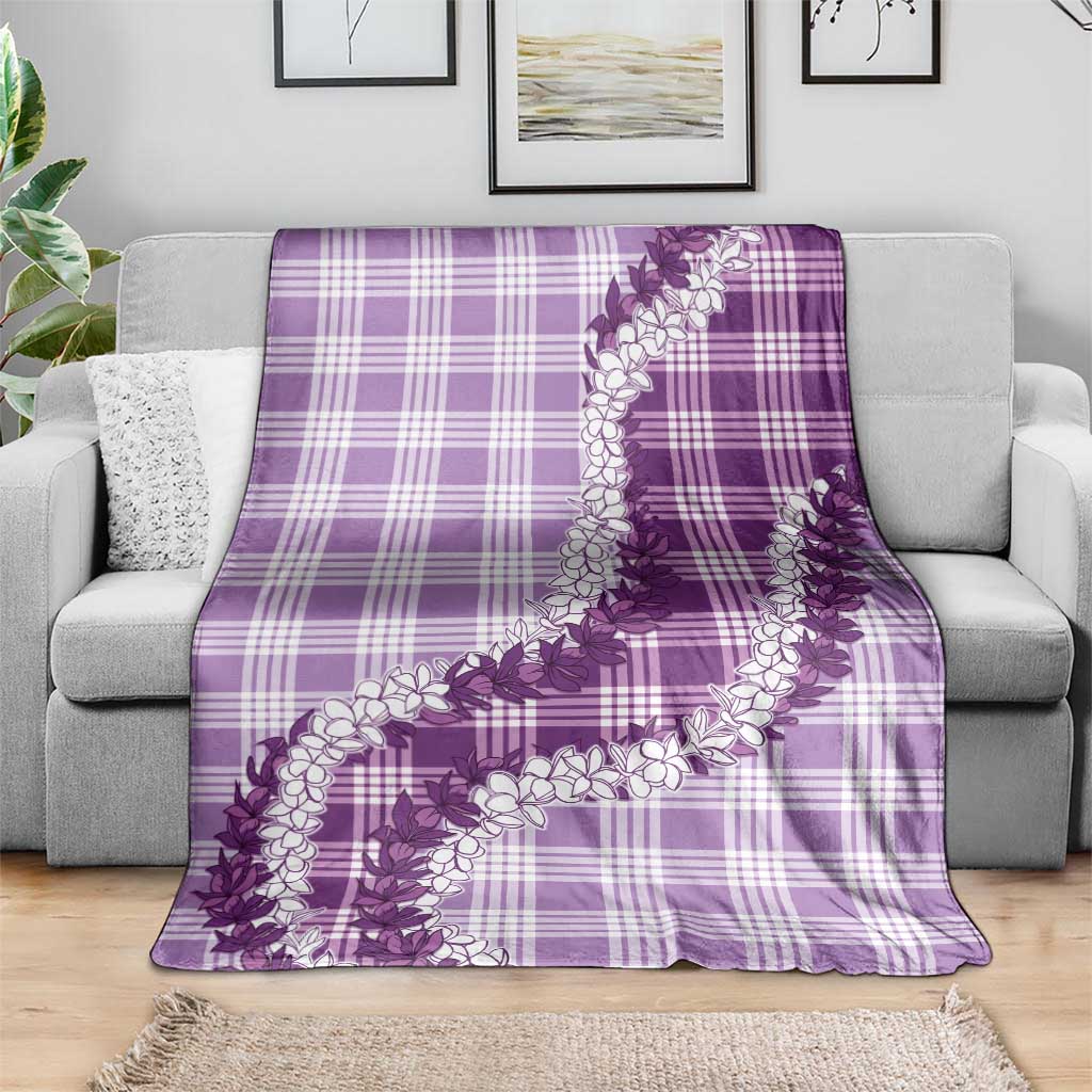 Violet Hawaii Palaka Blanket Hawaiian Honohono Lei