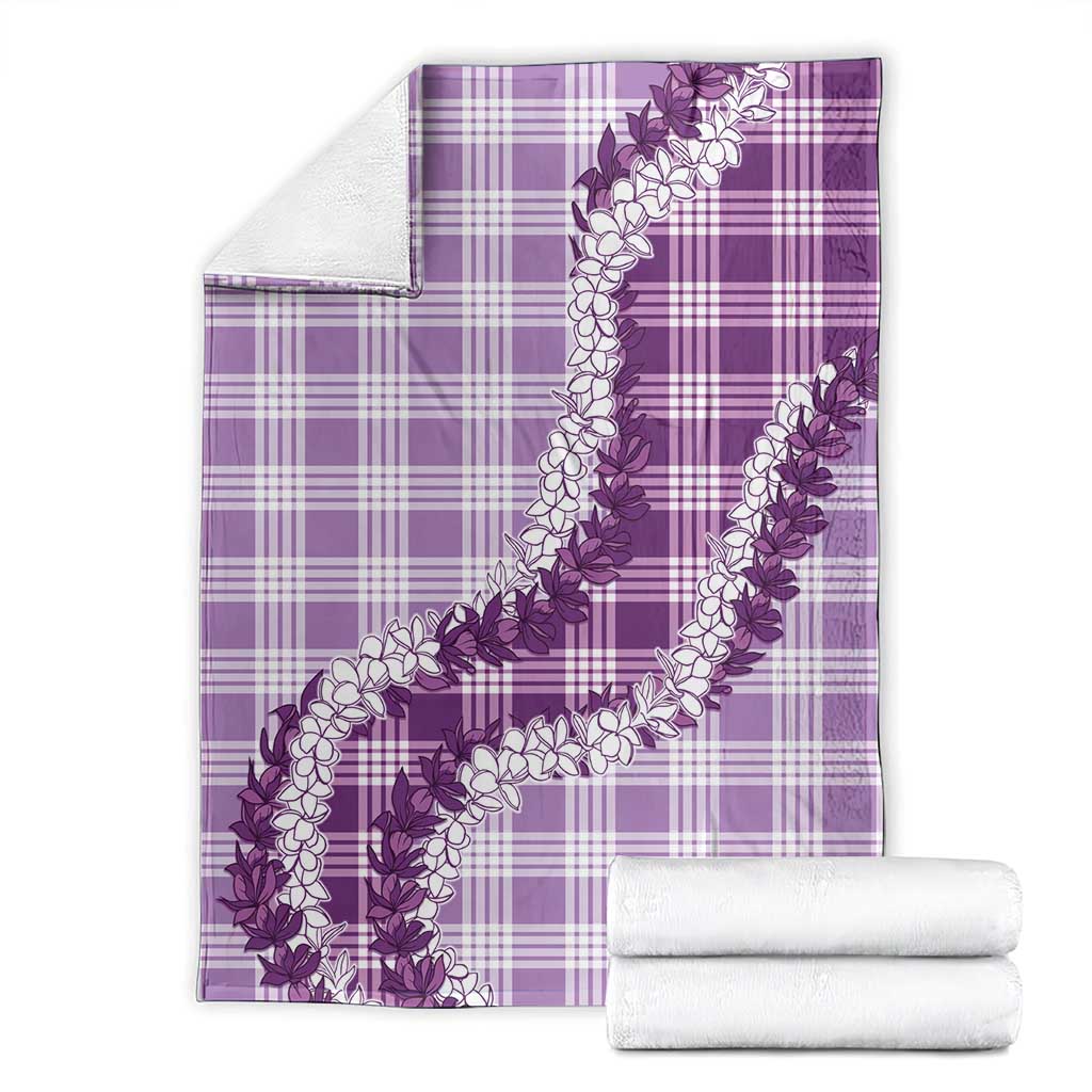 Violet Hawaii Palaka Blanket Hawaiian Honohono Lei