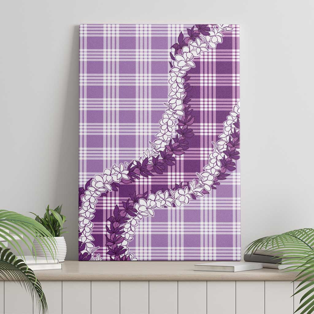 Violet Hawaii Palaka Canvas Wall Art Hawaiian Honohono Lei