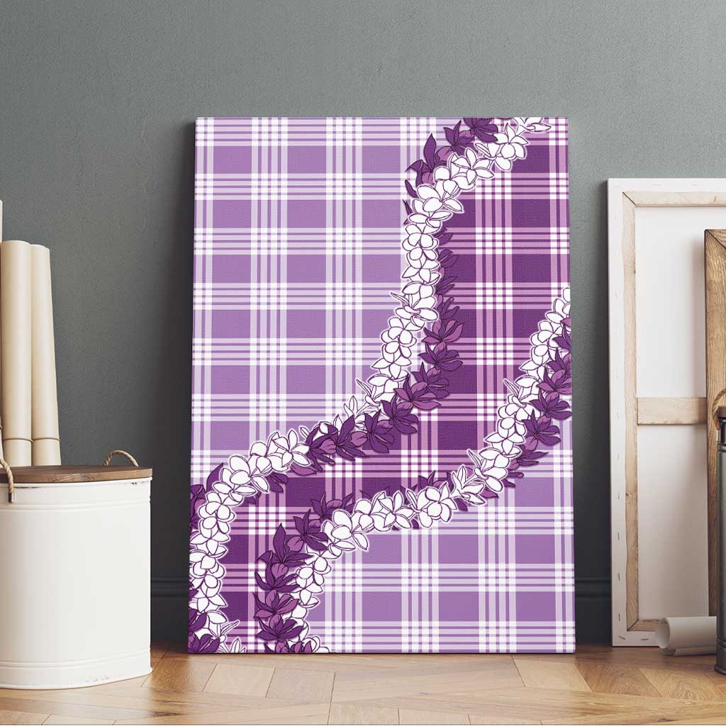 Violet Hawaii Palaka Canvas Wall Art Hawaiian Honohono Lei