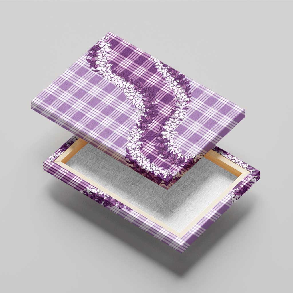Violet Hawaii Palaka Canvas Wall Art Hawaiian Honohono Lei