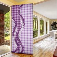 Violet Hawaii Palaka Door Cover Hawaiian Honohono Lei