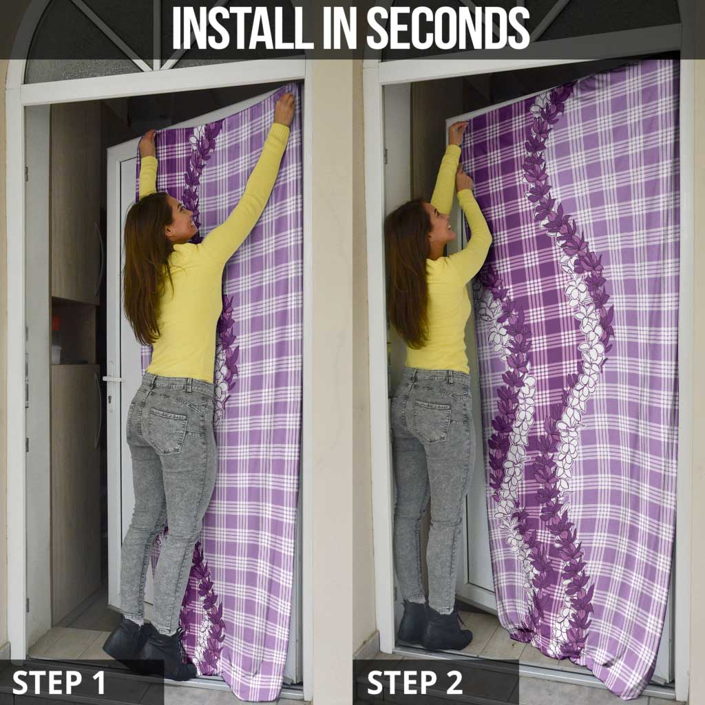 Violet Hawaii Palaka Door Cover Hawaiian Honohono Lei