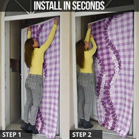 Violet Hawaii Palaka Door Cover Hawaiian Honohono Lei