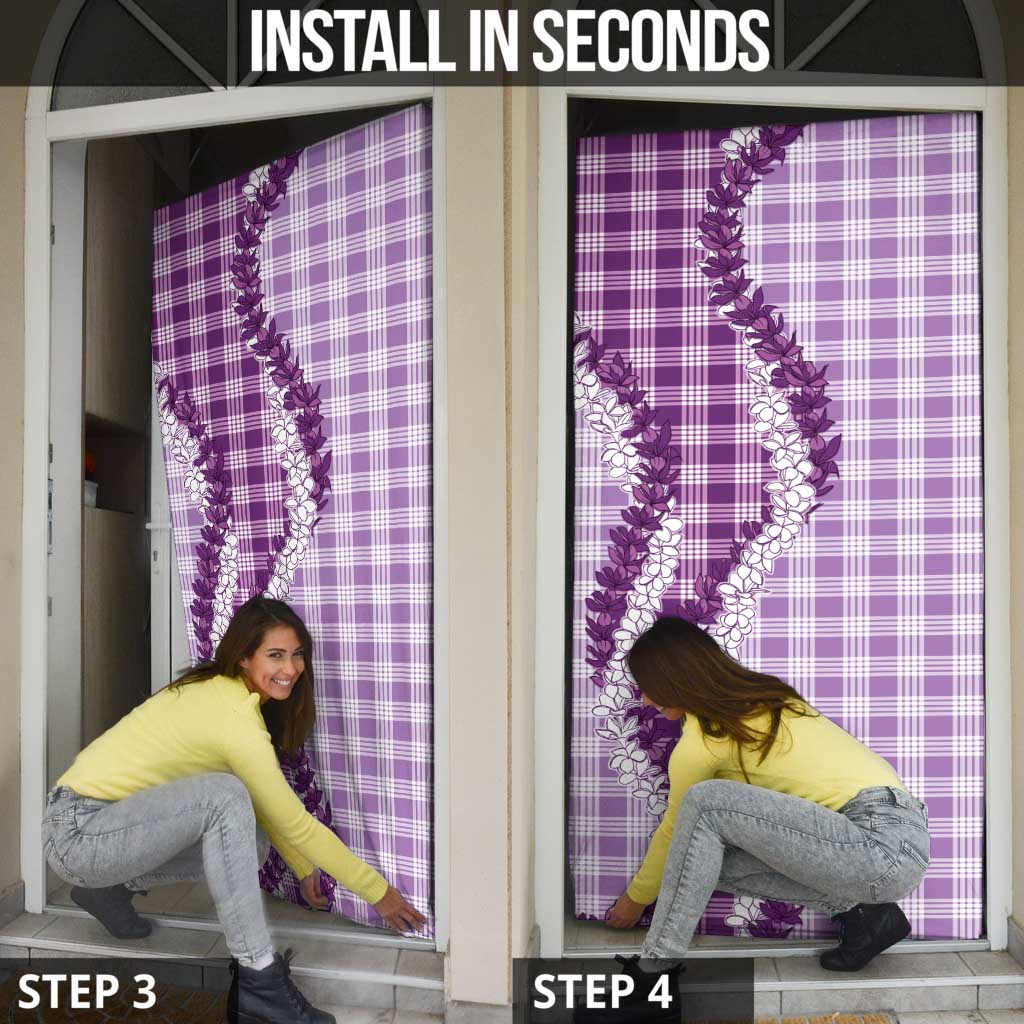 Violet Hawaii Palaka Door Cover Hawaiian Honohono Lei