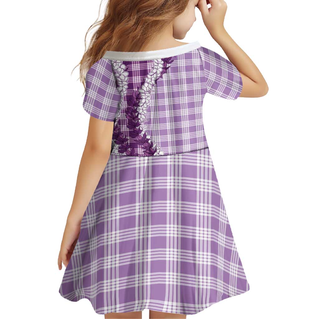 Violet Hawaii Palaka Family Matching Short Sleeve Bodycon Dress and Hawaiian Shirt Hawaiian Honohono Lei LT05 - Polynesian Pride