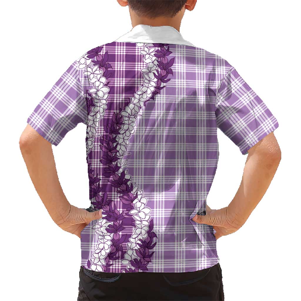 Violet Hawaii Palaka Family Matching Summer Maxi Dress and Hawaiian Shirt Hawaiian Honohono Lei LT05 - Polynesian Pride