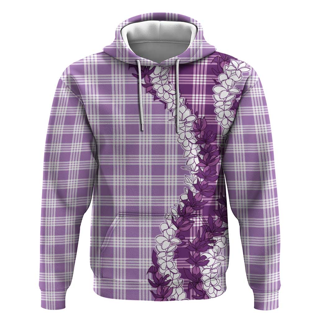 Violet Hawaii Palaka Hoodie Hawaiian Honohono Lei LT05 Pullover Hoodie Violet - Polynesian Pride
