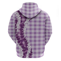 Violet Hawaii Palaka Hoodie Hawaiian Honohono Lei LT05 - Polynesian Pride