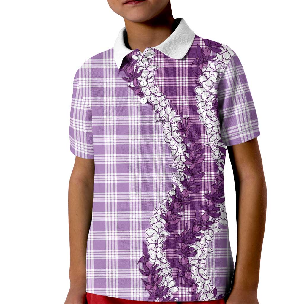 Violet Hawaii Palaka Kid Polo Shirt Hawaiian Honohono Lei LT05 Kid Violet - Polynesian Pride