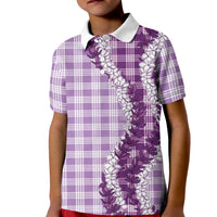 Violet Hawaii Palaka Kid Polo Shirt Hawaiian Honohono Lei LT05 Kid Violet - Polynesian Pride