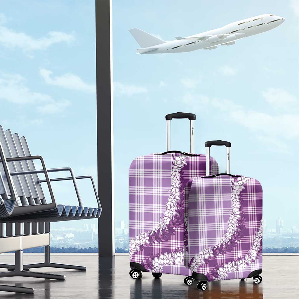 Violet Hawaii Palaka Luggage Cover Hawaiian Honohono Lei LT05 - Polynesian Pride