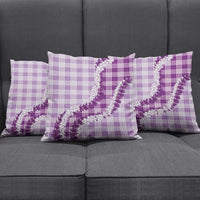 Violet Hawaii Palaka Pillow Cover Hawaiian Honohono Lei