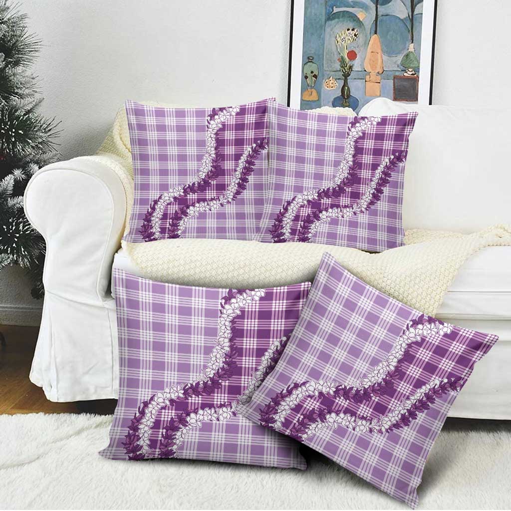 Violet Hawaii Palaka Pillow Cover Hawaiian Honohono Lei