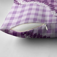 Violet Hawaii Palaka Pillow Cover Hawaiian Honohono Lei