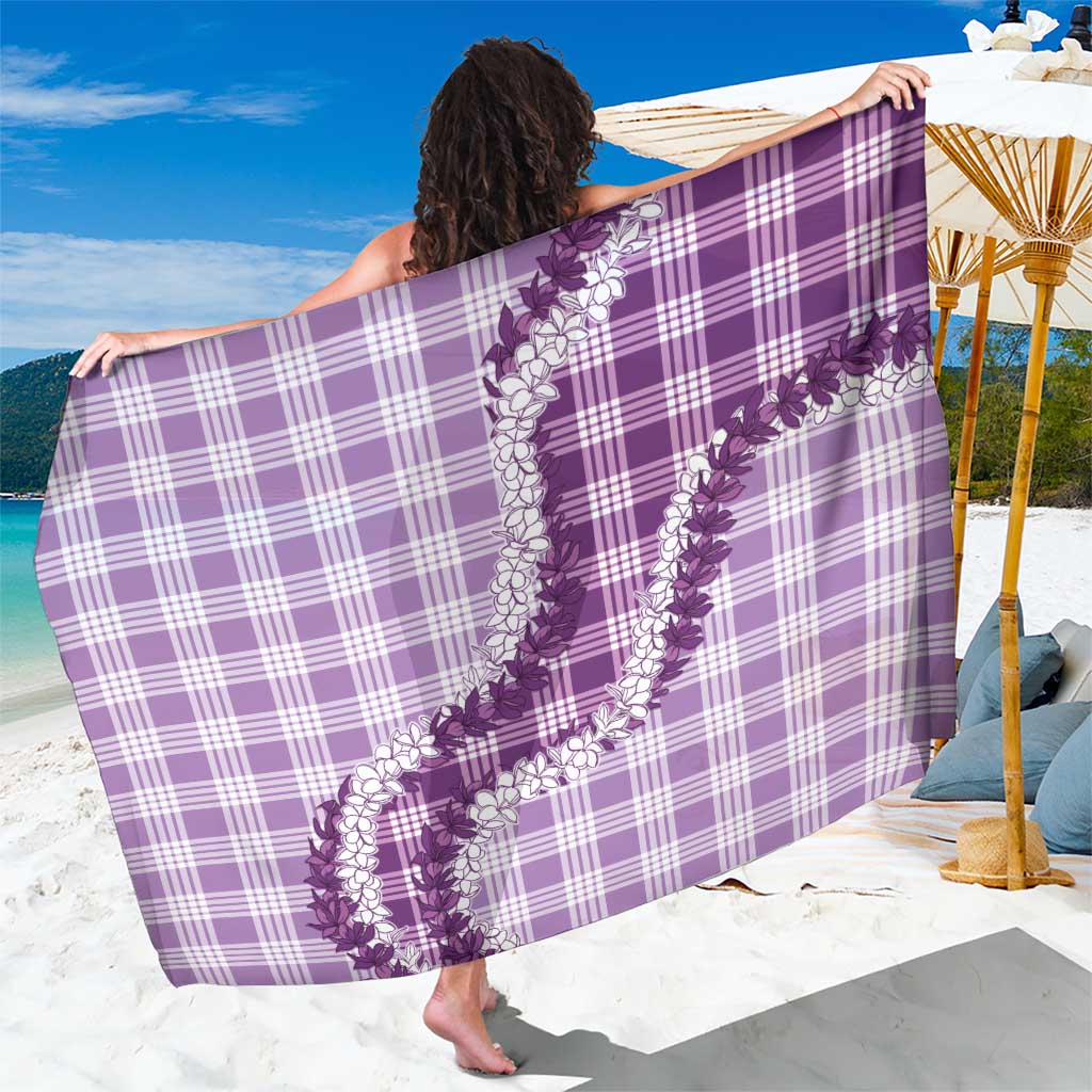 Violet Hawaii Palaka Sarong Hawaiian Honohono Lei