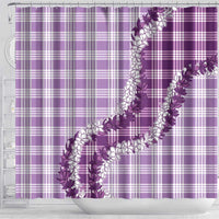 Violet Hawaii Palaka Shower Curtain Hawaiian Honohono Lei