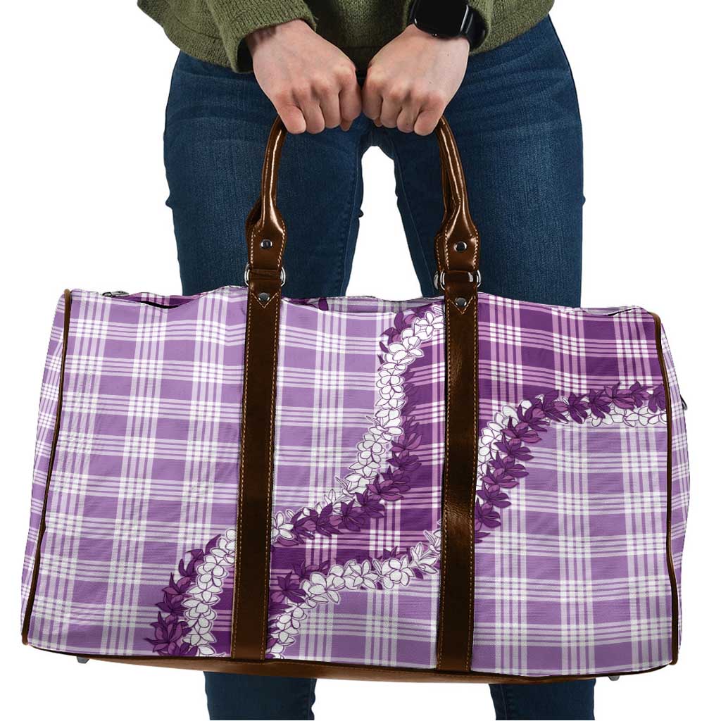 Violet Hawaii Palaka Travel Bag Hawaiian Honohono Lei