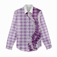 Hawaii Palaka Honohono Lei – Women's Casual Shirt – Violet LT05 - Polynesian Pride