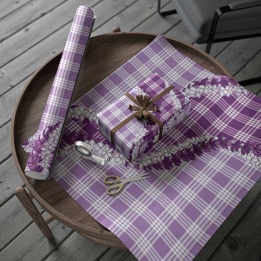 Violet Hawaii Palaka Wrapping Paper Hawaiian Honohono Lei LT05 - Polynesian Pride