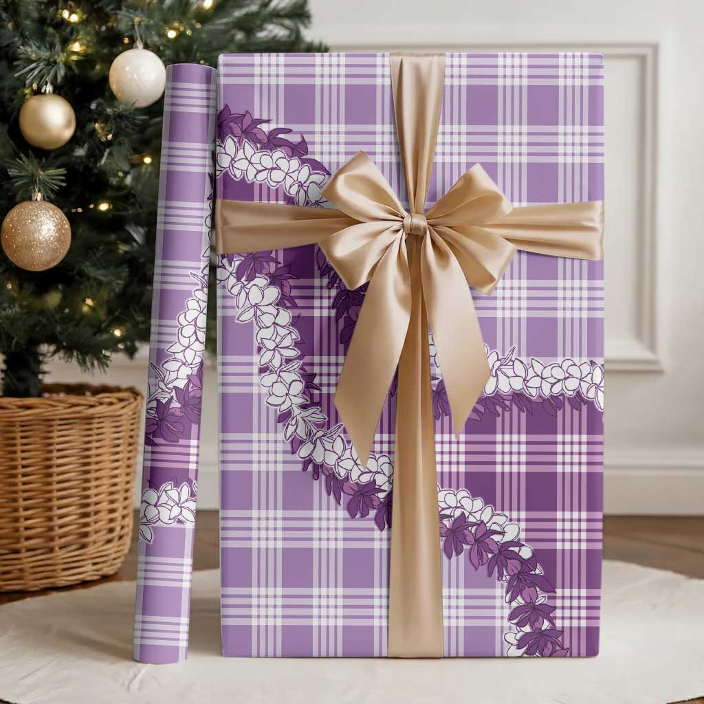 Violet Hawaii Palaka Wrapping Paper Hawaiian Honohono Lei LT05 - Polynesian Pride