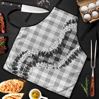 Gray Hawaii Palaka Apron Hawaiian Honohono Lei
