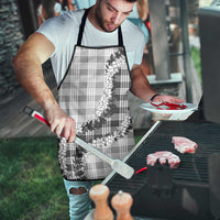 Gray Hawaii Palaka Apron Hawaiian Honohono Lei