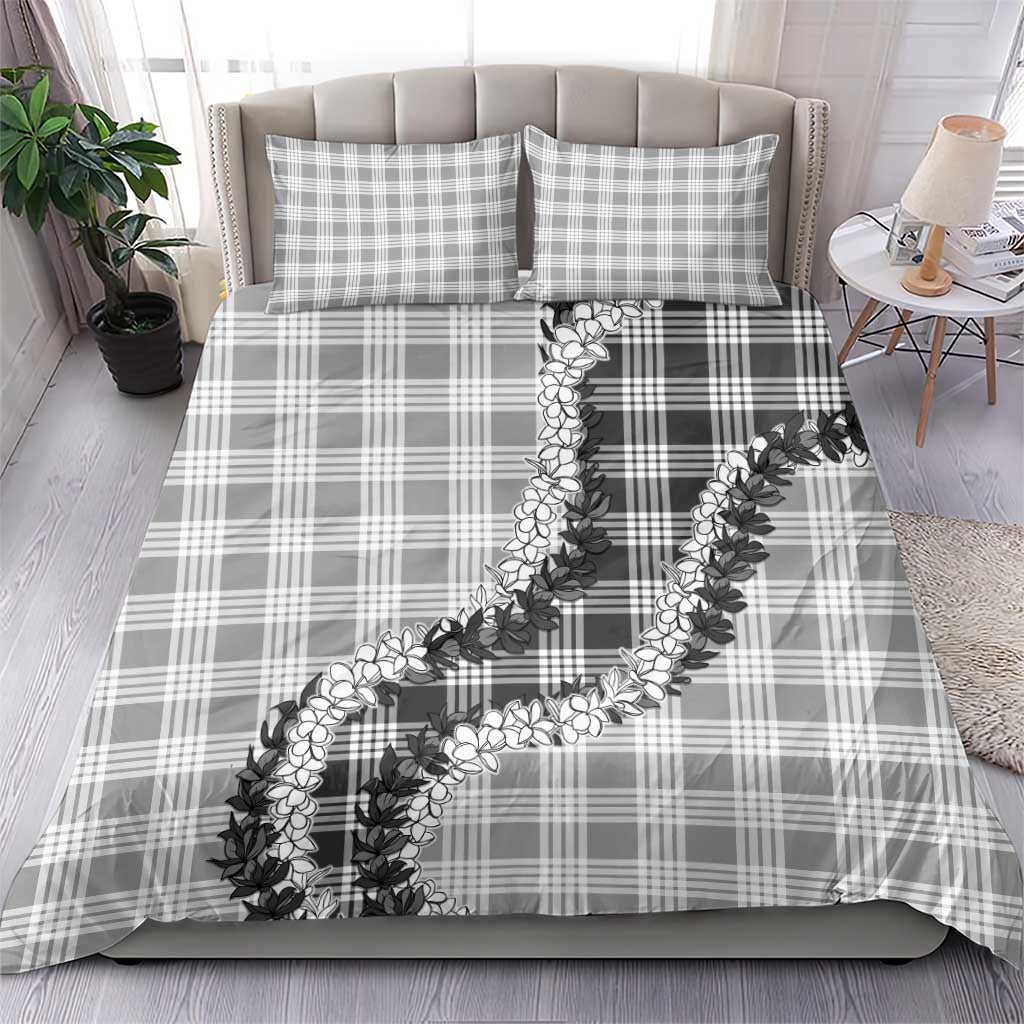 Gray Hawaii Palaka Bedding Set Hawaiian Honohono Lei LT05 - Polynesian Pride