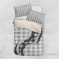 Gray Hawaii Palaka Bedding Set Hawaiian Honohono Lei LT05 US Twin 172cm x 218cm Gray - Polynesian Pride