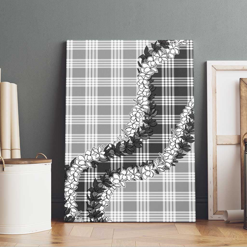 Gray Hawaii Palaka Canvas Wall Art Hawaiian Honohono Lei