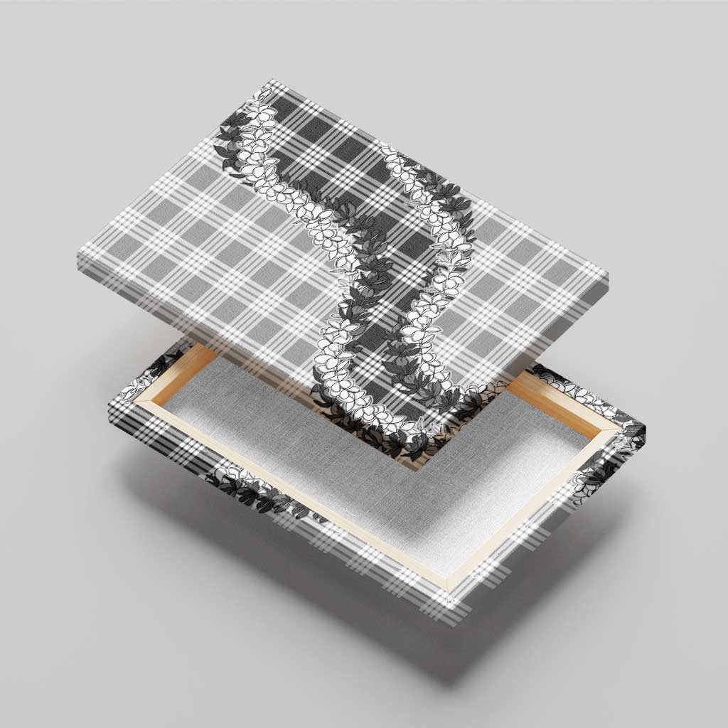 Gray Hawaii Palaka Canvas Wall Art Hawaiian Honohono Lei