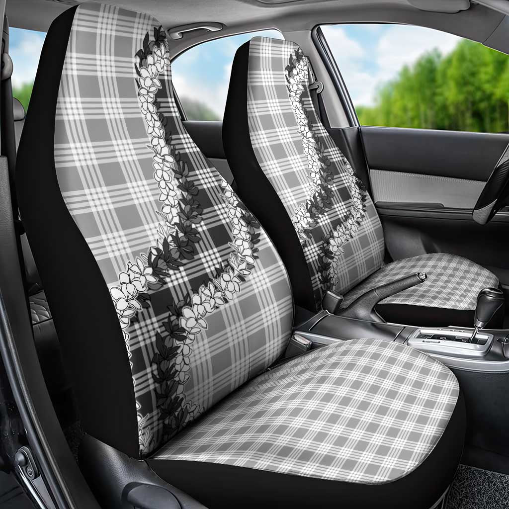 Gray Hawaii Palaka Car Seat Cover Hawaiian Honohono Lei LT05 - Polynesian Pride